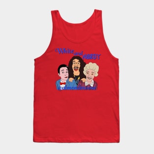 "White and nerdy" blue Tank Top